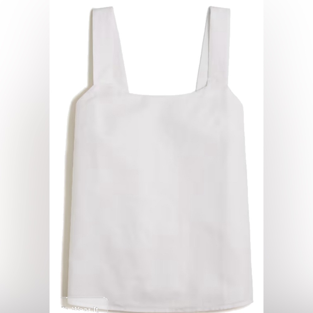 J Crew Factory Linen Cotton Squareneck Tank